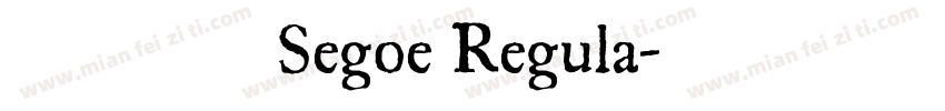 兰亭大黑Segoe Regula字体转换